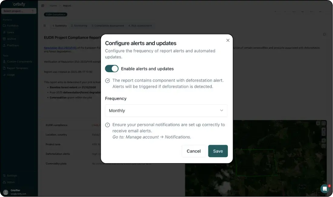 EUDR Compliance Screenshot
